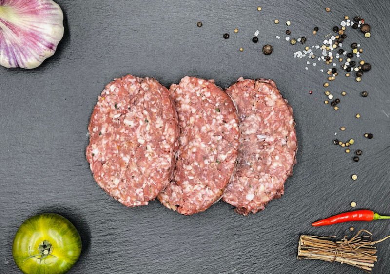Burger de veau assaisonner